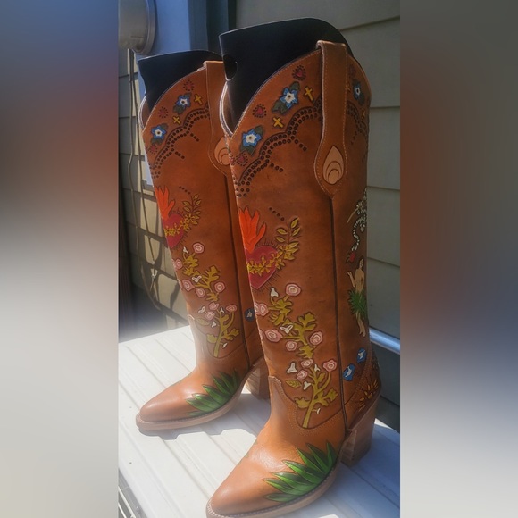 Brother Vellies Tall Eve Doodle Cowboy Boot - Picture 6 of 9